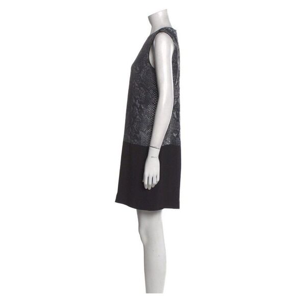 rebecca taylor Authentic black white snake reptile print tank mini dress 4 small - Picture 2 of 6